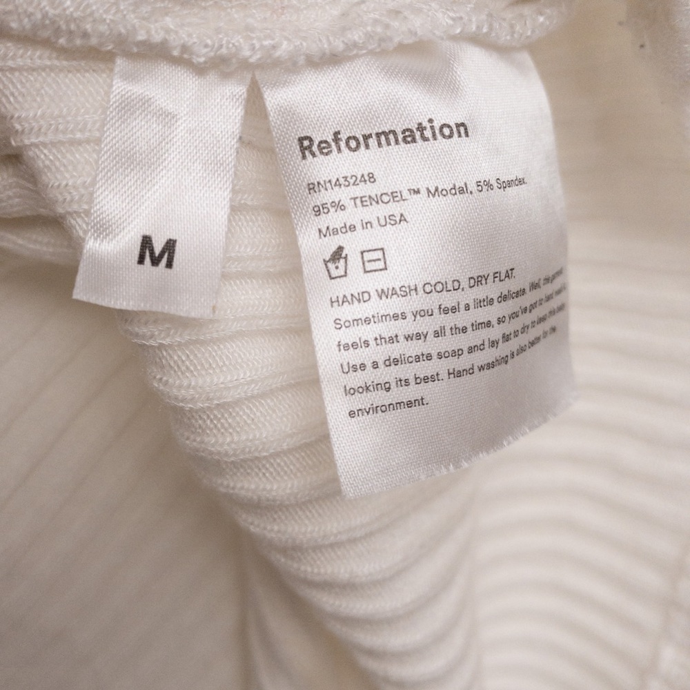 REFORMATION Gellar Top Ivory Size Medium - Picture 13 of 13